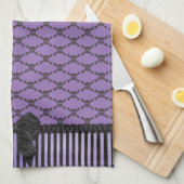 Entbeint gotischer Piraten-Schädel n Halloweens Geschirrtuch (Viertel Falte)