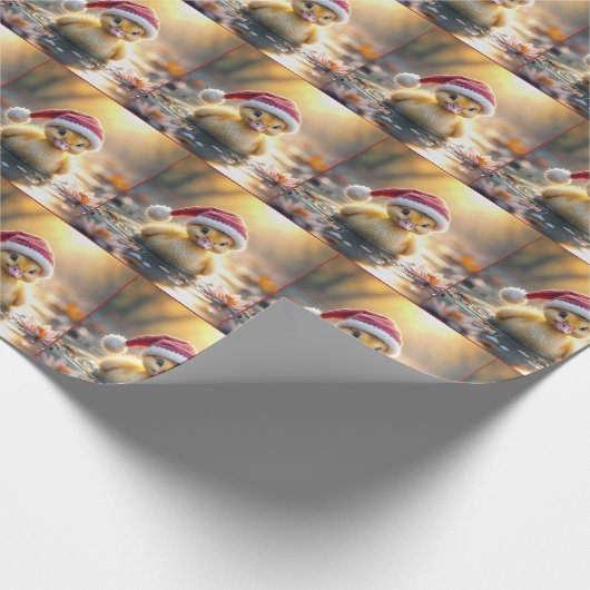 Entbeinung einer Weihnachtsmannmütze Geschenkpapier (Ecke)