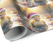 Entbeinung einer Weihnachtsmannmütze Geschenkpapier (Rolleneckpunkt)