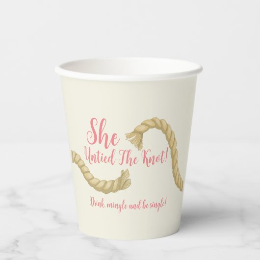 Entbinden Sie das Party der Knotenscheidung Pappbecher (Vorderseite)