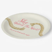 Entbinden Sie das Party der Knotenscheidung Pappteller (Schrägansicht)