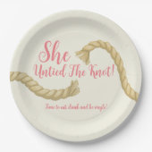 Entbinden Sie das Party der Knotenscheidung Pappteller (Vorderseite)