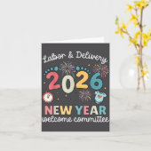 Entbindungsstation 2026 Neujahrs-Willkommenskomite Karte (Gelbe Blume)
