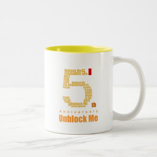 Entblocken Sie mich 5. Jahr-Tasse 03 Zweifarbige Tasse (Rechts)
