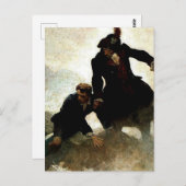 "entblößt" Gemälde von NC Wyeth Postkarte (Vorne/Hinten)