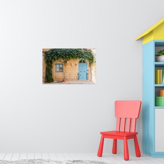 Entcharmierende blaue Tür von Birgu Poster (Kinderzimmer 1)