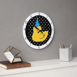 Entchen Ente  Große Wanduhr