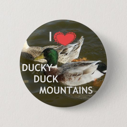 Entchen-Enten-Berge. Button (Vorderseite)