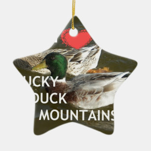 Entchen-Enten-Berge. Keramikornament