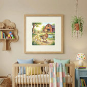 Entchen-Mama-und-Küken-Kinderzimmer Poster