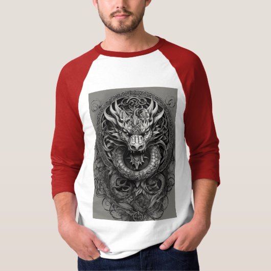 "Entdecke das Feuer im Inneren: Dragon Tattoo T - T-Shirt (Vorderseite)