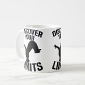 Entdecke deine Grenzen Parkour Kaffeetasse (Vorderseite Links)