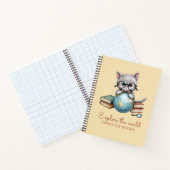 "Entdecke die Welt durch Bücher" Niedlich Kitten Notizblock (Innenseite)