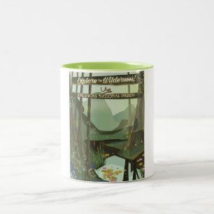 Entdecke die Wildnis! Siehe USA National Parks Zweifarbige Tasse