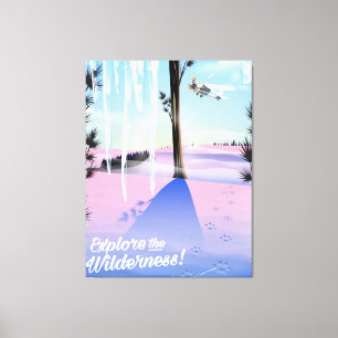 Entdecke die Wildnis! Wintertierdrucke Leinwanddruck