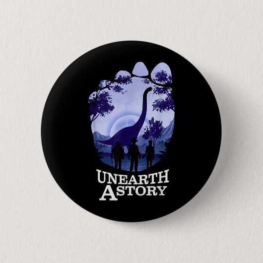 Entdecke Ein Geschichte Dinosaurier Lese-Abenteuer Button (Vorderseite)