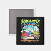 Entdecke eine Geschichte Dinosaurier Bücher Sommer Magnet (Vorderseite/Rückseite)