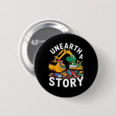 Entdecke eine Geschichte Dinosaurier Sommer Biblio Button (Vorne & Hinten)