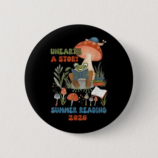 Entdecke eine Geschichte Sommerleseprogramm 2026 F Button (Vorderseite)