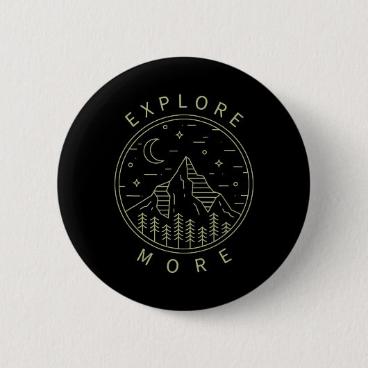 Entdecke mehr minimalist Berge Wandern Wanderer Fe Button (Vorderseite)