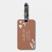 Entdecke + Traum Naturfarben und Foto mit Blumen Gepäckanhänger (Rückseite vertikal)