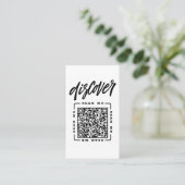 Entdecken | Anpassbare QR-Code- und Logovorlage Visitenkarte (Stehend Vorderseite)