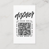 Entdecken | Anpassbare QR-Code- und Logovorlage Visitenkarte (Vorderseite)