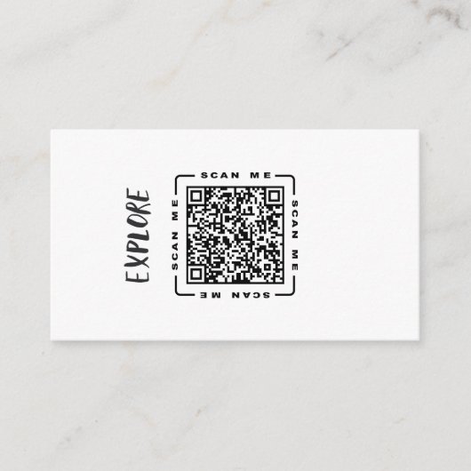 Entdecken | Anpassbare QR-Code- und Logovorlage Visitenkarte (Vorderseite)