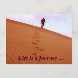 Entdecken, das Leben ist eine Reise .... Postkarte