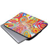 Entdecken eines lebendigen, farbenfrohen Musters Laptopschutzhülle (Vorne Knopf)