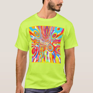 Entdecken eines lebendigen, farbenfrohen Musters T-Shirt