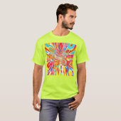 Entdecken eines lebendigen, farbenfrohen Musters T-Shirt (Vorne ganz)