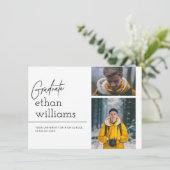 Entdecken | Moderne 2 Fotos Abschluss Ankündigung (Stehend Vorderseite)