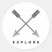 Entdecken Runder Aufkleber (Vorderseite)