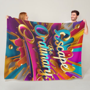 "Entdecken, Schaffen, Inspirieren" Fleecedecke