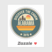 Entdecken Sie Alabama - Designs für jede Lover Aufkleber (Blatt)