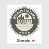 Entdecken Sie Alabama - Designs für jede Lover Aufkleber (Blatt)