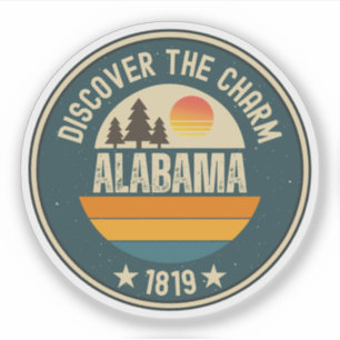 Entdecken Sie Alabama - Designs für jeden Liebhabe Aufkleber