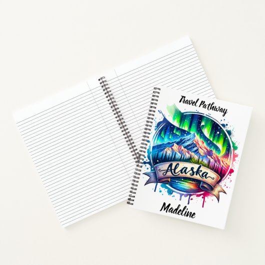Entdecken Sie Alaskas pulsierende Nordlichter! Notizblock (Innenseite)