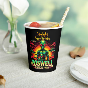 Entdecken Sie Alien Mysteries in Roswell! Pappbecher