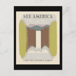 Entdecken Sie Amerika Besuchen Sie Die Nationalpar Postkarte