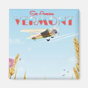 "Entdecken Sie Amerika" Vermont Land Reiseplakat Magnet