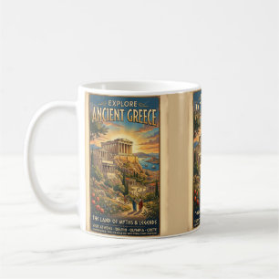 Entdecken Sie Antikes Griechenland Vintage Reisepo Kaffeetasse