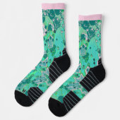Entdecken Sie Aquamarines abstraktes Design Socken (Links)
