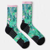 Entdecken Sie Aquamarines abstraktes Design Socken (Rechts)