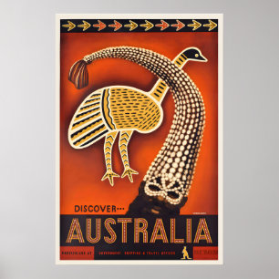 Entdecken Sie Australien Vintage-Reiseplakat - ger Poster