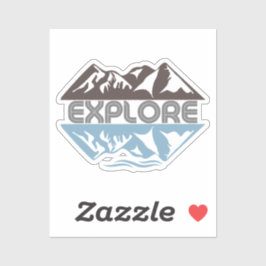 Entdecken Sie Berg- und Wasserspiegel Aufkleber