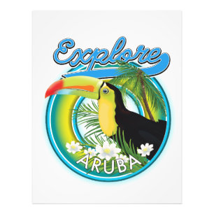 Entdecken Sie das Aruba-Reiselogo Fotodruck