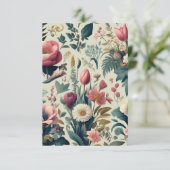 Entdecken Sie das Atemberaubende botanische Muster Dankeskarte (Stehend Vorderseite)