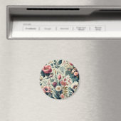 Entdecken Sie das Atemberaubende botanische Muster Magnet (In Situ (Geschirrspüler))